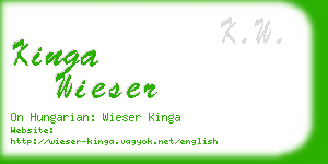 kinga wieser business card